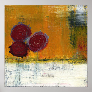 Bouquet floral rouge Impression par Dan Robertson