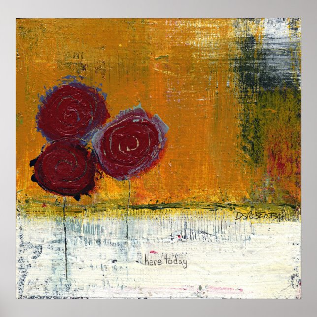 Bouquet floral rouge Impression par Dan Robertson (Devant)