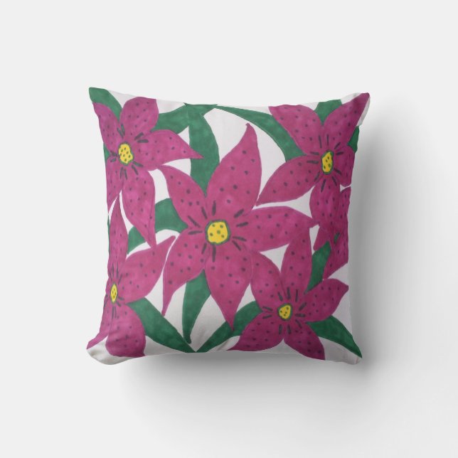 Bouquet floral ultra violet gras Oreiller (Recto)
