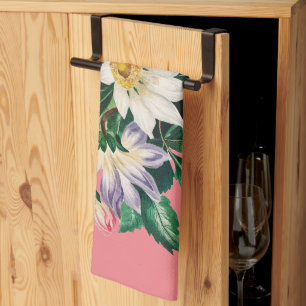 Bouquet Floral vintage Serviette de cuisine rose