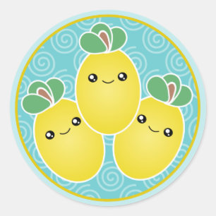 Bouquet Frais De Citrons Stickers Kawaii