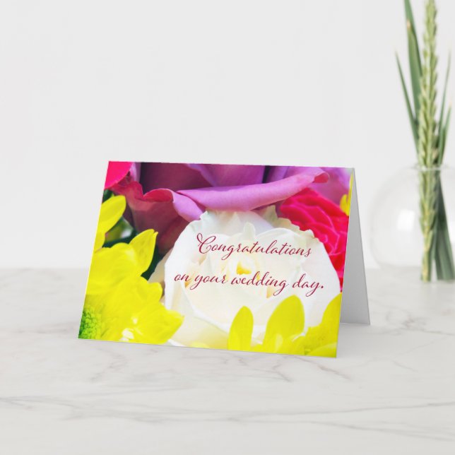 "Bouquet Mariage 1." Carte de voeux (Devant)