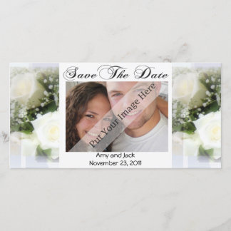 Bouquet mariage Enregistrer la date Carte photo