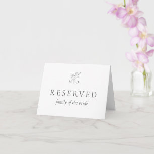 Bouquet mariage simple élégante carte réservée