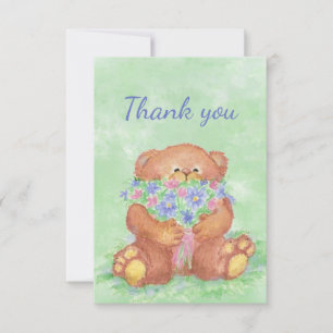 Bouquet Merci mignon Ours En Teddy Tenant Fleur