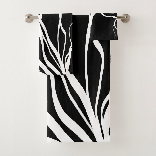 Bouquet Noir : Abstrait noir et blanc (En situation)