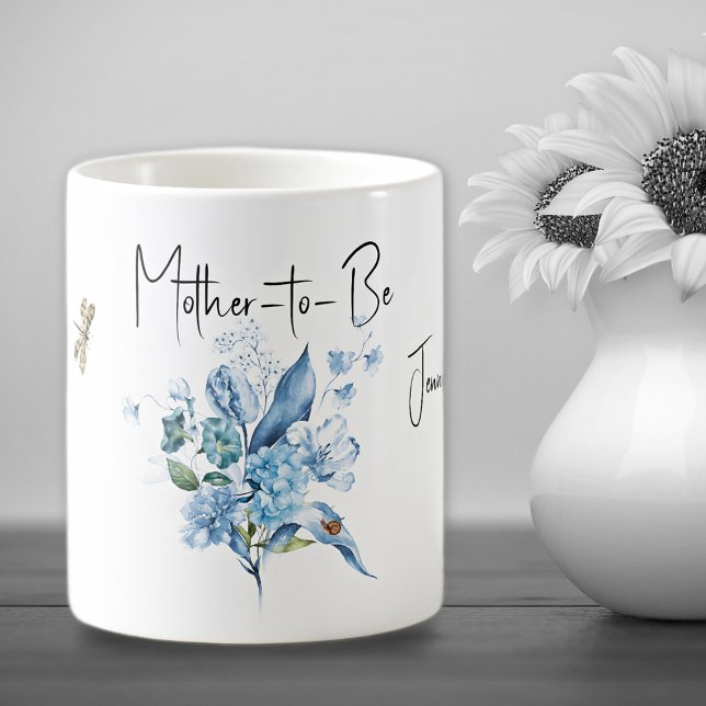 Bouquet ombré bleu Mug pour future maman (Créateur téléchargé)
