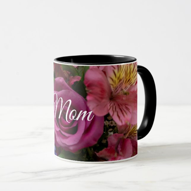 Bouquet personnalisable de Mug Fleurs (Devant droit)