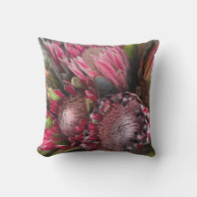 Bouquet Protea Watercolor Coussin extérieur