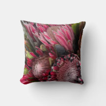 Bouquet Protea Watercolor Coussin extérieur