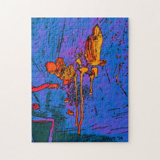 Bouquet Puzzle d'Angus World en buste et or