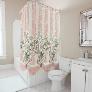 Bouquet rococo de rideau en douche d'accessoires