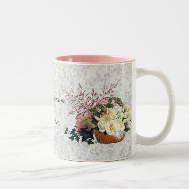 Bouquet rose Mariage Favoriser Mug (Droit)