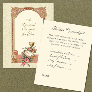 Bouquet spirituel du prêtre catholique Cartes sain