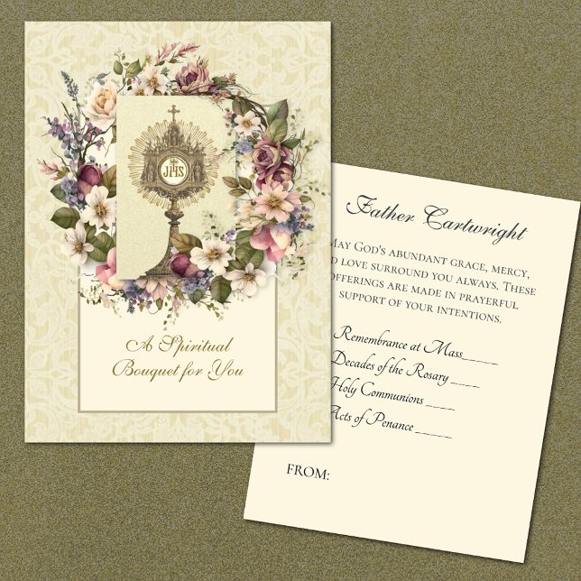 Bouquet spirituel floral catholique Cartes saintes (Créateur téléchargé)