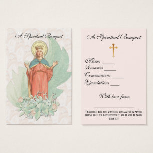 Bouquet spirituel floral prière Carte Sainte