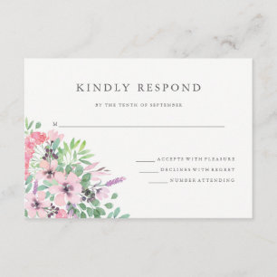Bouquet Spring Mariage floral aquarelle RSVP