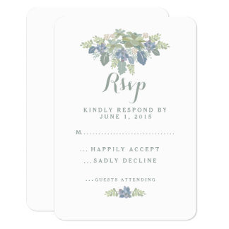 Bouquet Succulent Mariage Floral Réponse RSVP