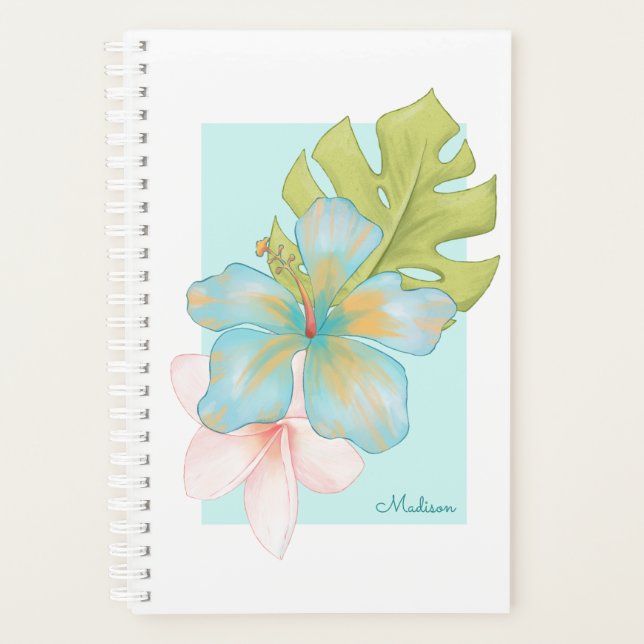Bouquet tropical Pastel avec votre nom (Devant)