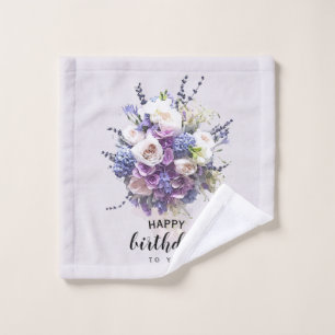 Bouquet Vintage Calligraphie d'anniversaire Custo