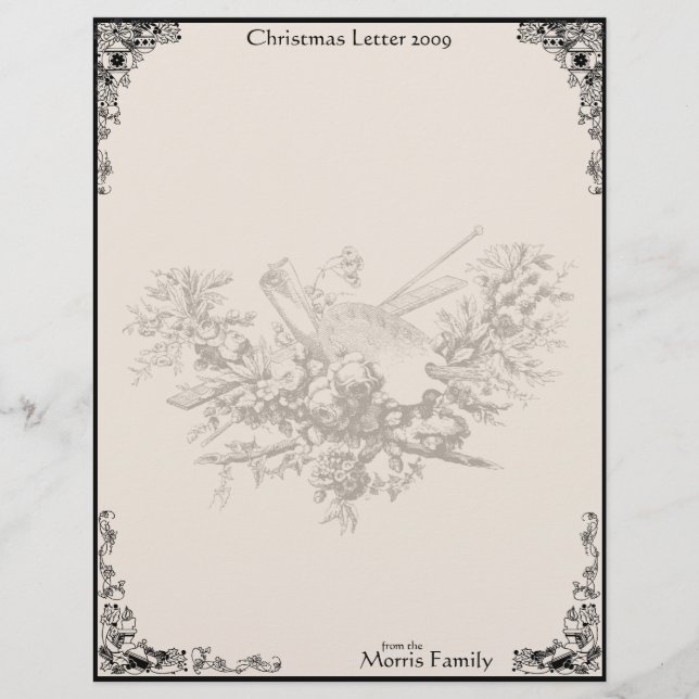 Bouquet vintage Noël 2009 En-tête (Devant)