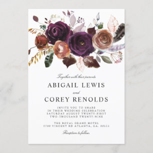 Bouquet Wild Royal Bloom   Invitation au mariage d
