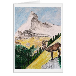 Bouquetin Overviewing Matterhorn