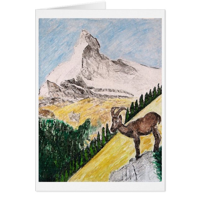 Bouquetin Overviewing Matterhorn (Devant)