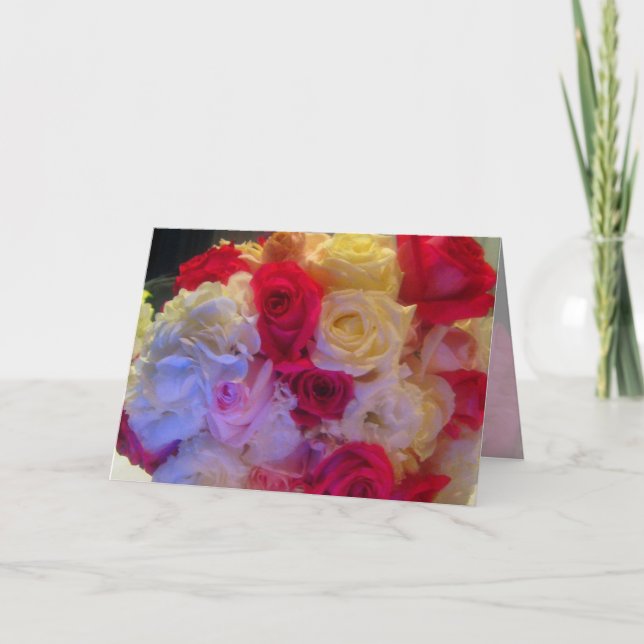 Bouquets de carte Rose (Devant)