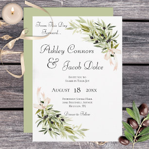 Bouquets de la Branche d'olive Faire-part de maria