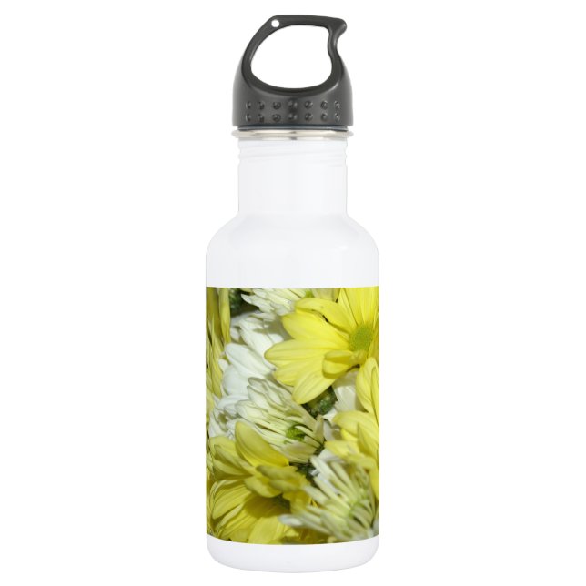 Bouquets de marguerite Bouteille d'eau en acier in (Devant)