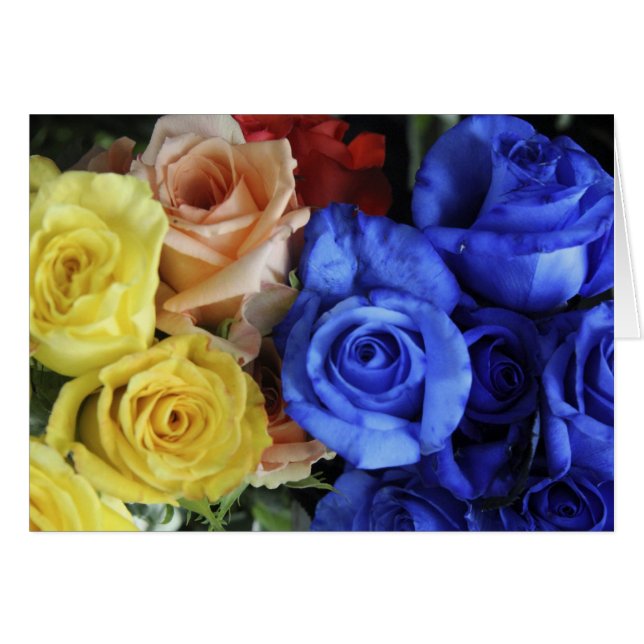 Bouquets de roses fraîches assortis (Devant horizontal)