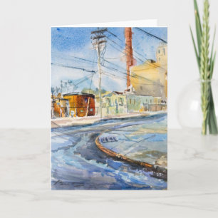 Bourbe sur la carte aquarelle de Burt St