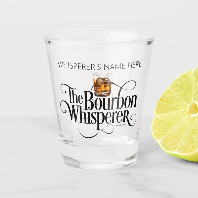 Bourbon Whisperer (personnalisé) Verre de tir (Devant)