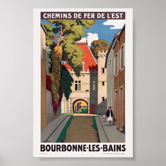 Bourbonne-les-Bains Poster vintage 1930 (Devant)