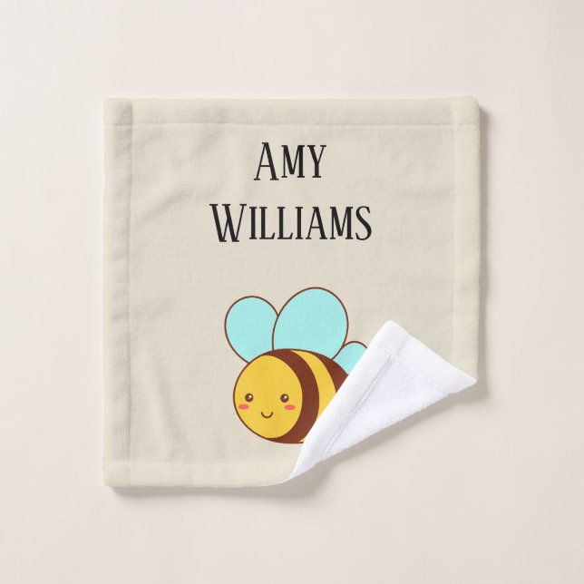 Bourdon mignon personnalisé  (Gant de toilette)