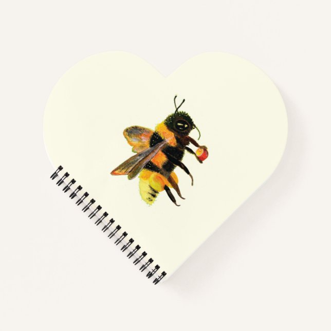 Bourdon transportant du pollen  Cahier en forme de (Devant)