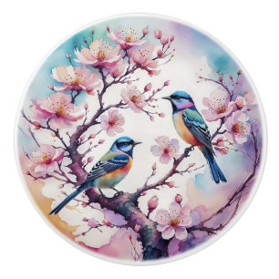Bourgeons de cerisier et oiseaux boutons japonais