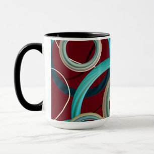 Bourgogne Abstract Design Mug