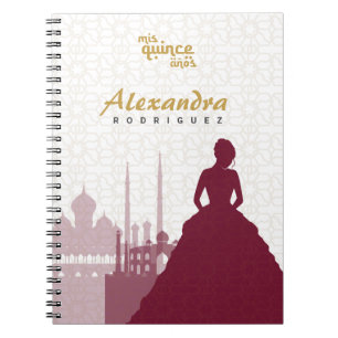 Bourgogne & Carnet Gold Arabian Quinceañera