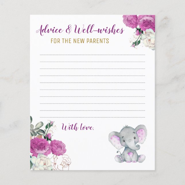 Bourgogne Eléphant Douche Nouveaux Parents Conseil (Devant)