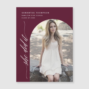 Bourgogne Elle L'A Fait Arch Photo Graduation Magn