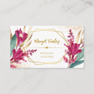 Bourgogne et or   CARTE DE VISITE WEDDING PLANNER
