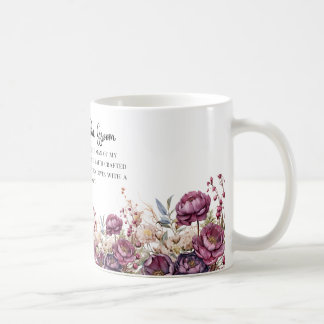 Bourgogne Floral Mère De La Groom Mug