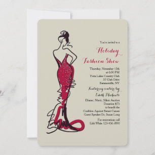 Bourgogne Gown Fashion Show Invitation