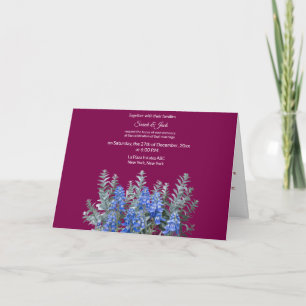 Bourgogne Invitation de mariage d'hiver avec Blueb