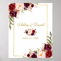 Bourgogne Mariage Livre d'invité Autre Poster