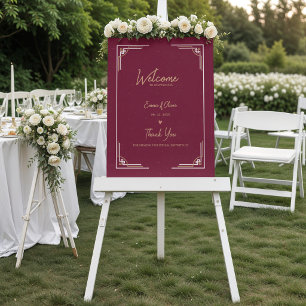 Bourgogne Or Art Déco Mariage Accueil