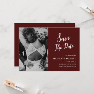 Bourgogne Photo Invitation de mariage pour annon