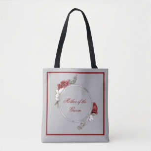Bourgogne Rouge & Roses Blanches Sac Cabas de la M